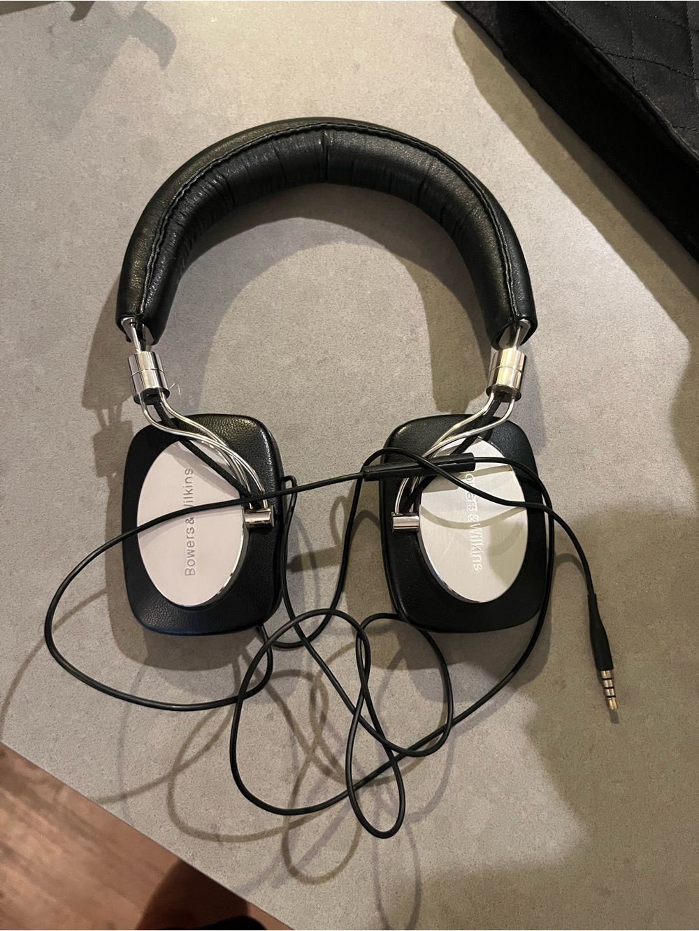Bowers & Wilkins Black and Silver On-Ear Wired Headphones with 3.5mm Plug